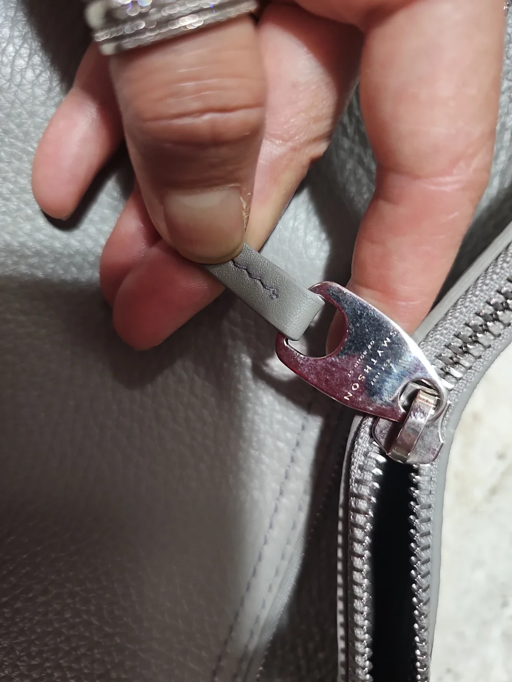 Smythson of Bond Street Pebble Leather Small Laptop Case
